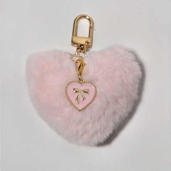 Handmade Accessories - Handcrafted Plush Heart Bag Charm | Mini Luxe Accessory